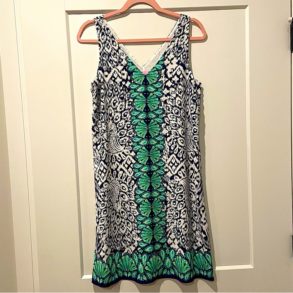 NWOT Lily Pulitzer Sleeveless Dress Size Small with Green & White Floral Design